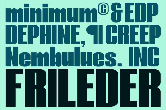 Frileder Typeface Slant