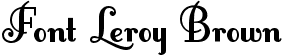 Font Leroy Brown