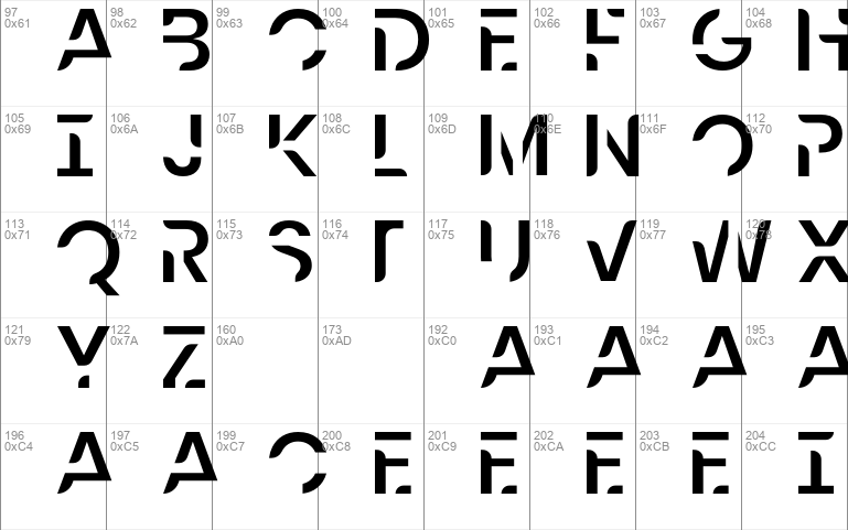 futuristic fonts alphabet