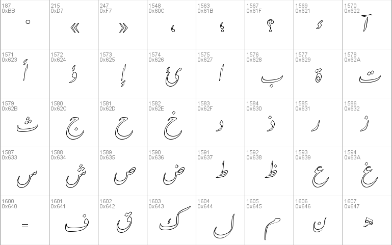 Farsi Simple Outline