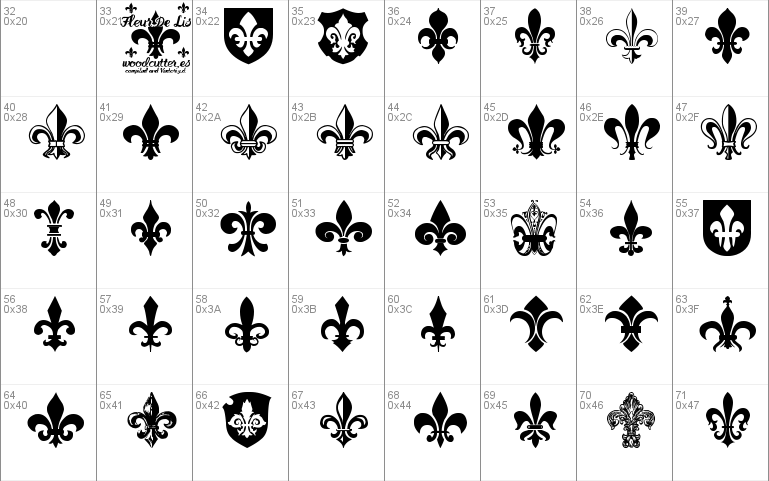 Fleur de Lis font - free for Personal | Commercial | Modification Allowed |  Redistribution Allowed