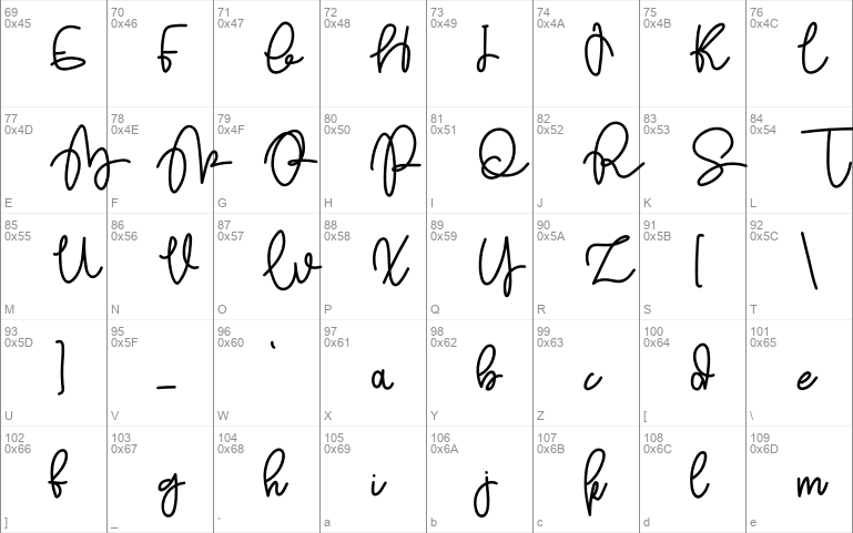 Flower Signature Windows font - free for Personal