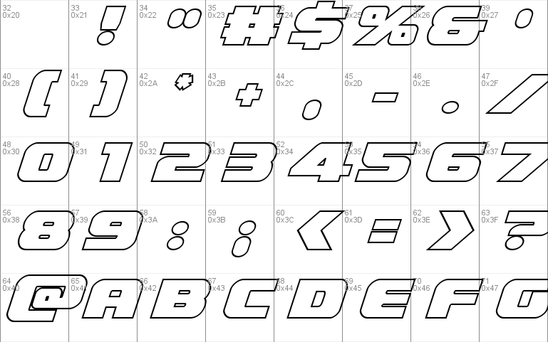 Federal Escort Outline Italic