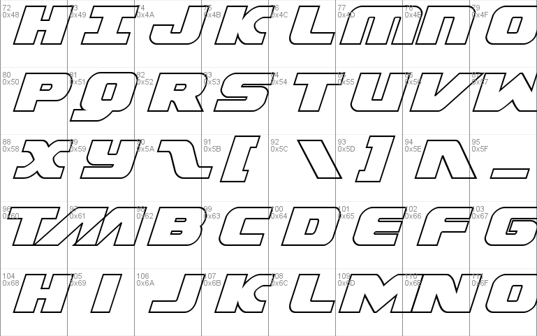 Federal Escort Outline Italic