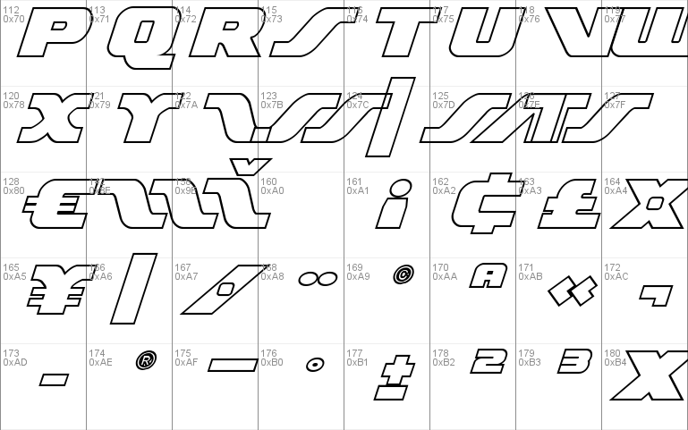 Federal Escort Outline Italic