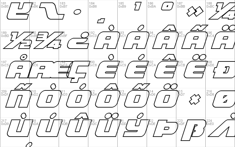 Federal Escort Outline Italic