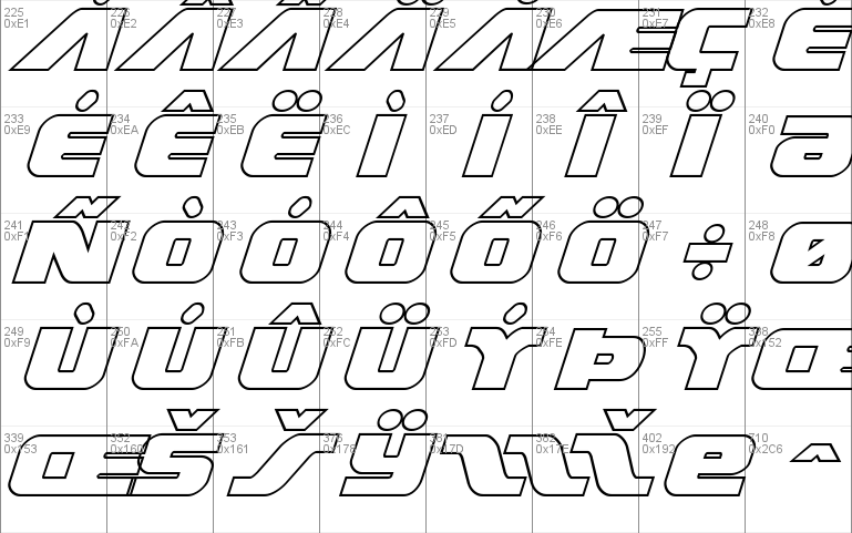 Federal Escort Outline Italic