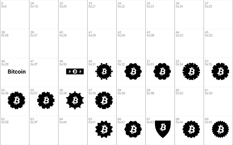 Font Bitcoin Color