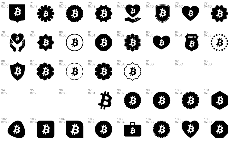 Font Bitcoin Color