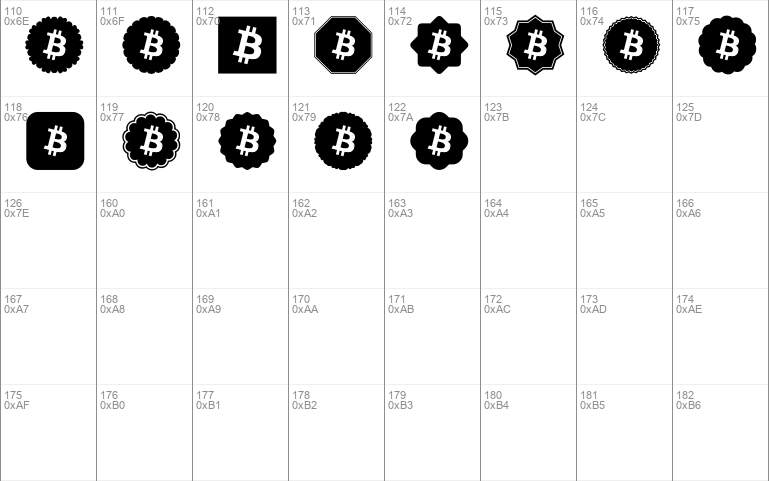 Font Bitcoin Color