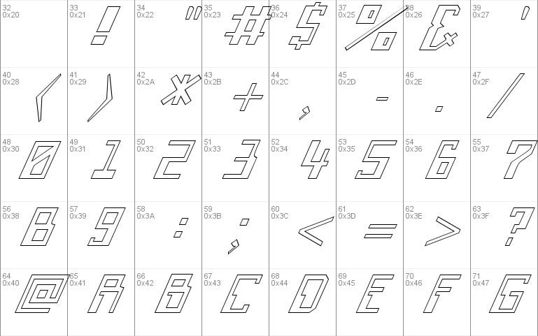 FZ DIGITAL 6 HOLLOW ITALIC