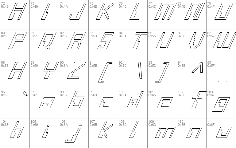 FZ DIGITAL 6 HOLLOW ITALIC