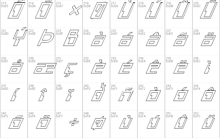 FZ DIGITAL 6 HOLLOW ITALIC