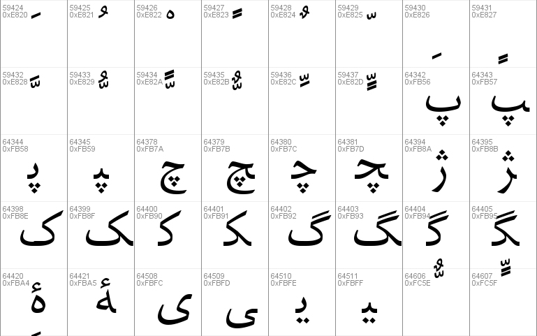 farsi fonts for windows vista