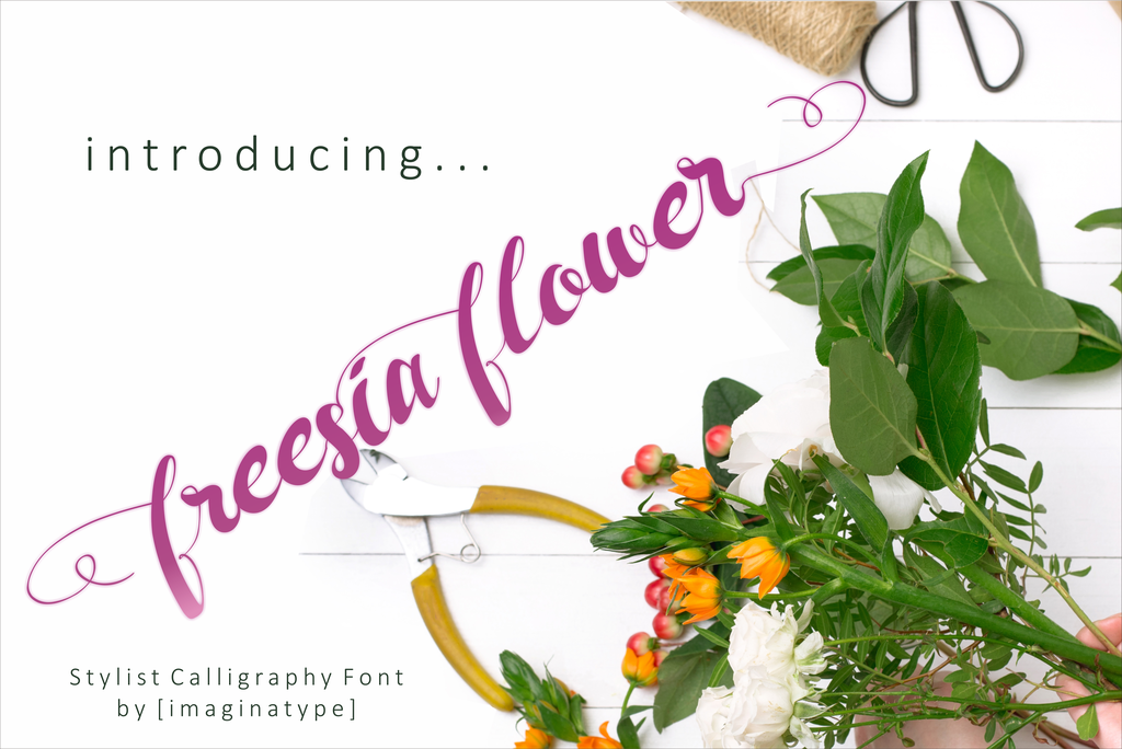 Freesia Flower Font Free For Personal