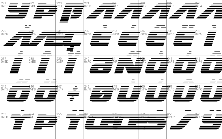 Federal Escort Scanlines Italic