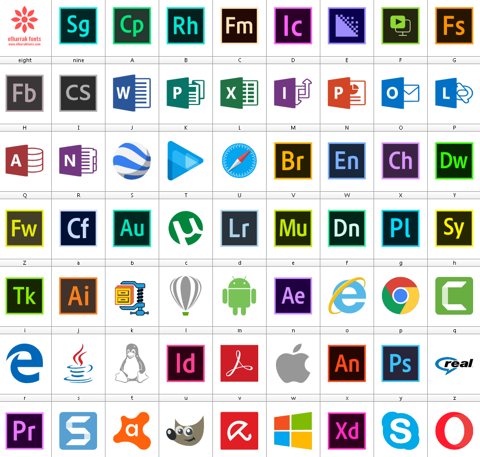 Font Logos Programs font - free for Personal