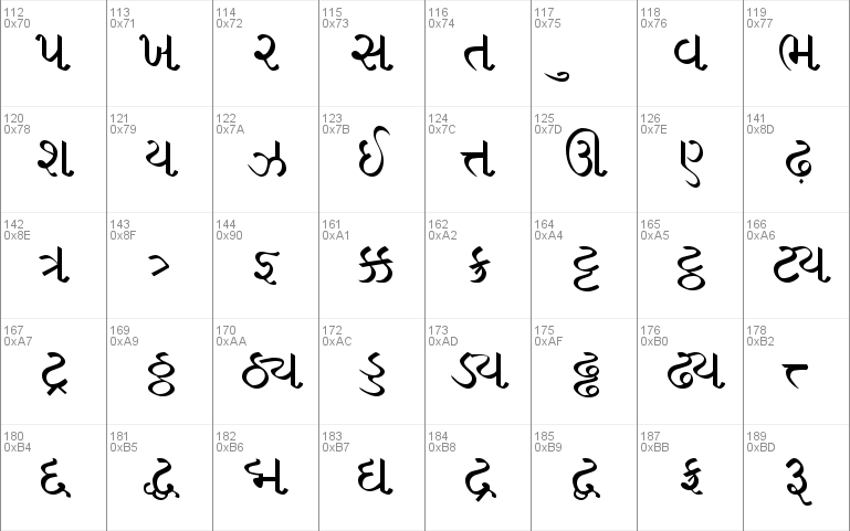 calligraphy gujarati font style