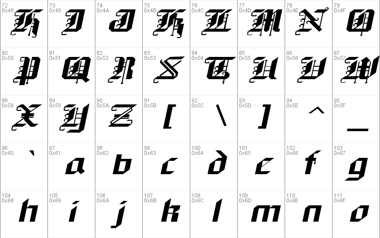 copy and paste fonts gothic