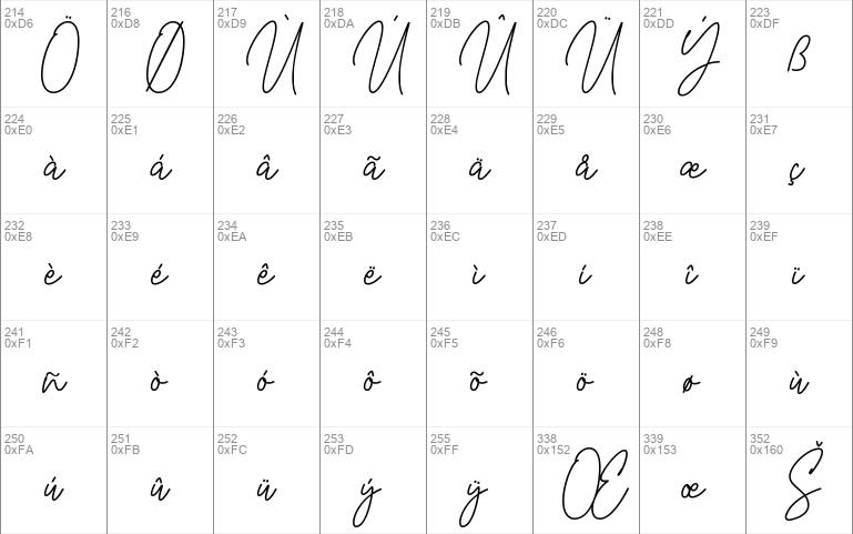 Grayscale Signature Windows font - free for Personal