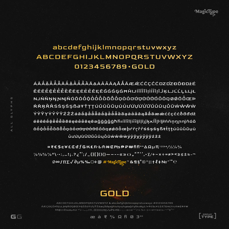 Gold sans serif