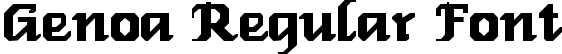 Genoa Regular Font