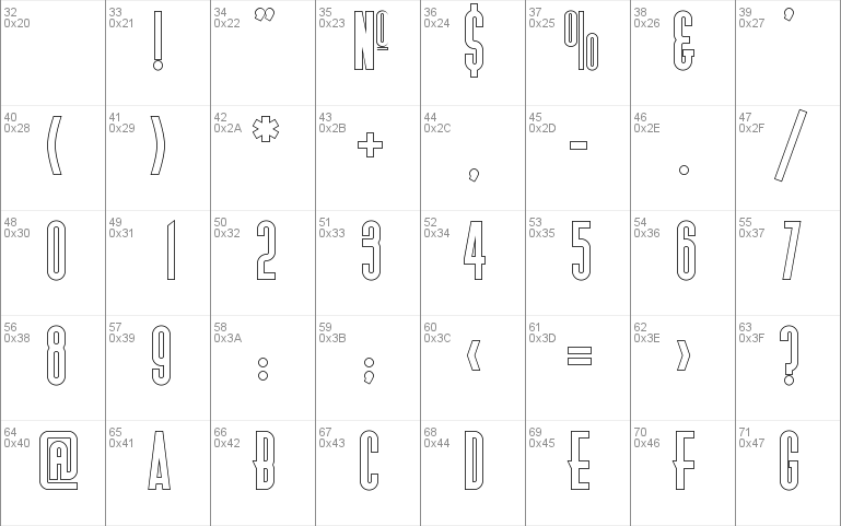 Gotica Moderna Bold Outline KK