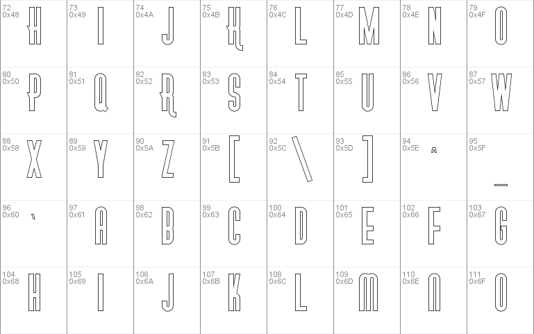 Gotica Moderna Bold Outline KK