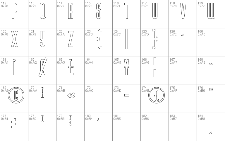 Gotica Moderna Bold Outline KK