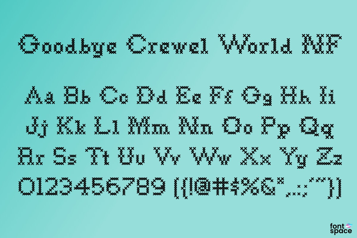 Goodbye Crewel World NF