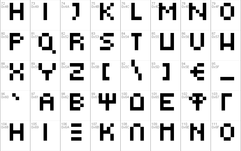 GreekBearTinyE Font
