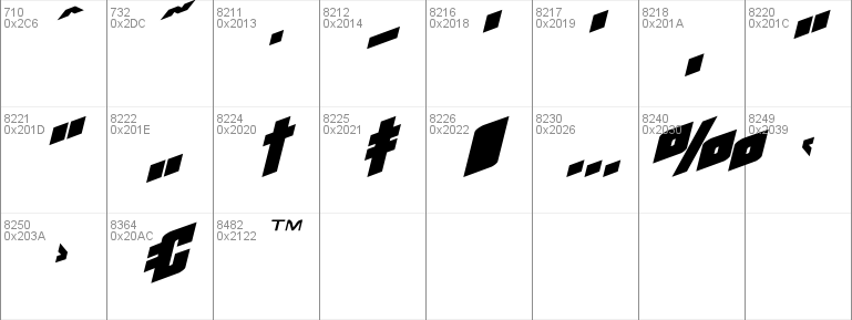 Galaxy Force Extra-Expanded Italic