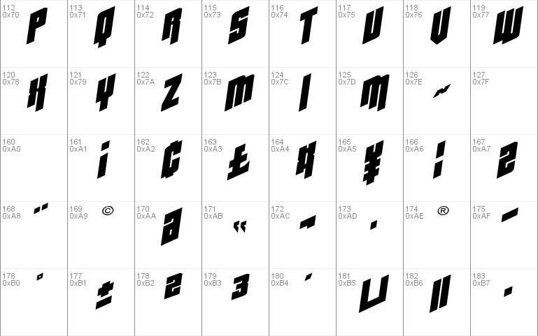 Galaxy Force Expanded Semi-Italic