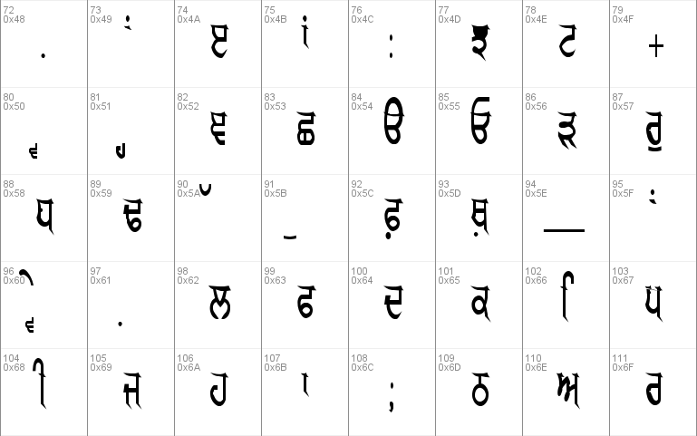 GurmukhiLys 040 Condensed Font