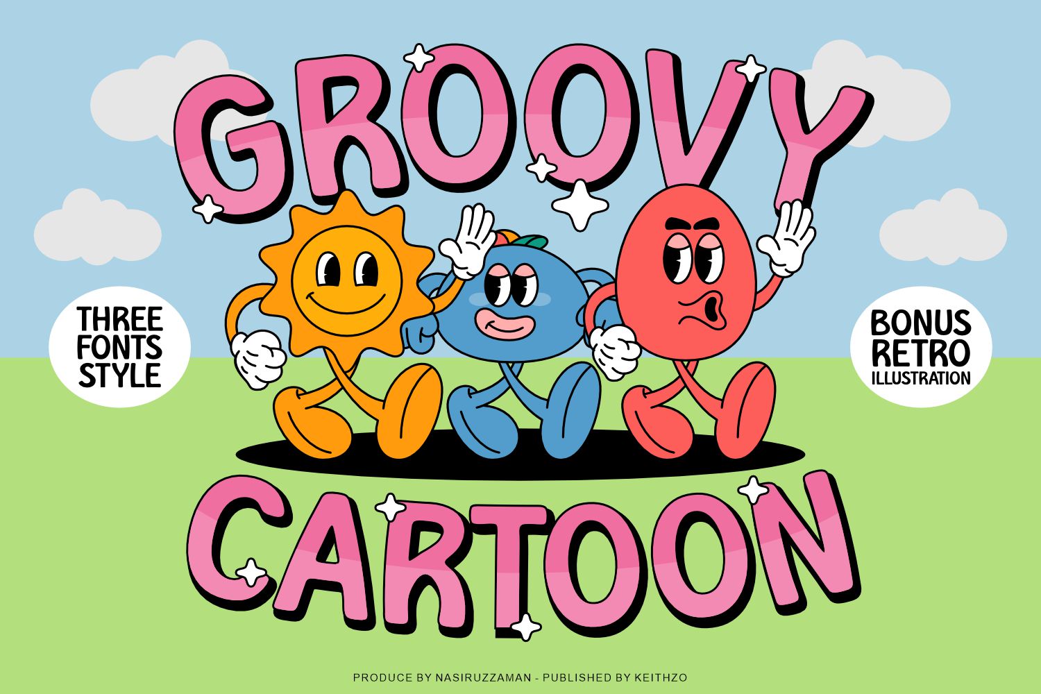 Groovy Cartoon Round