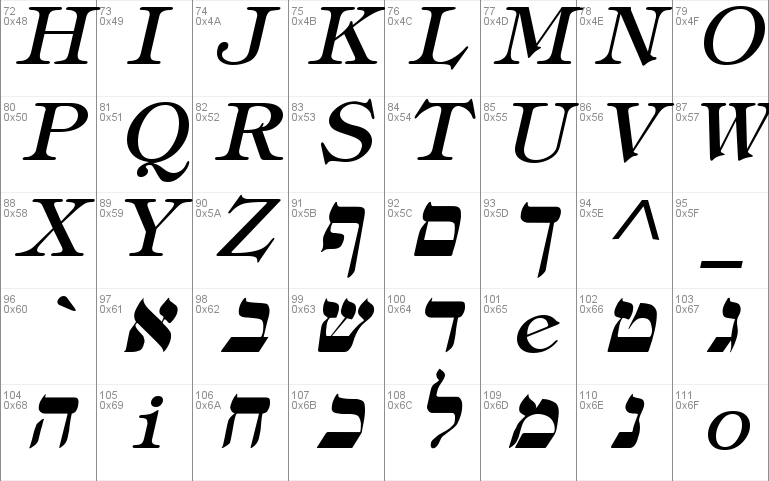 hebrew handwriting fonts free download
