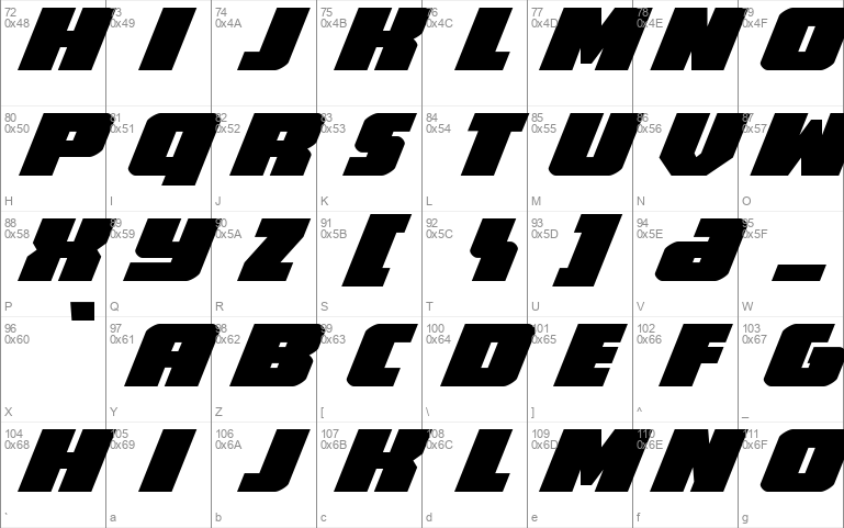 Hammer Scout Expanded Italic