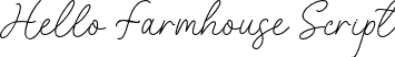 Hello Farmhouse Script