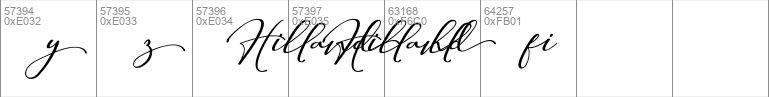 Hilland script style