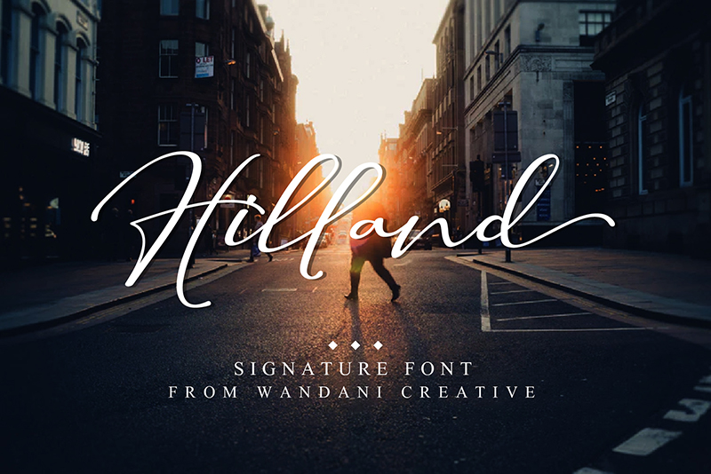 Hilland script style