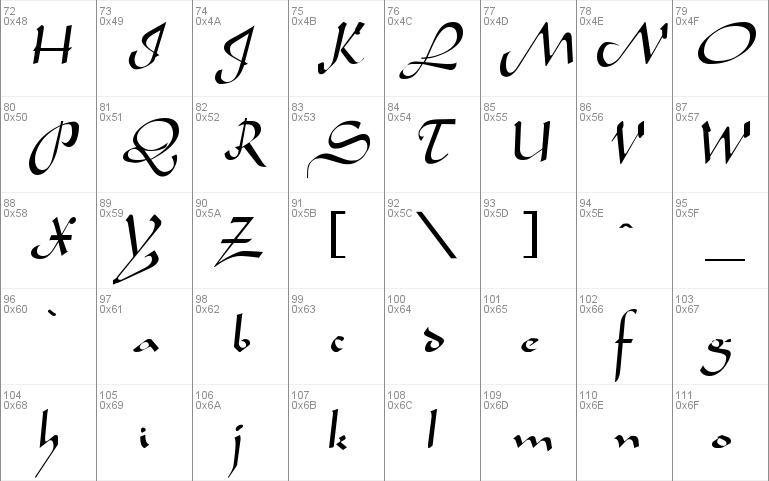 HP-Aladin Windows font - free for Personal