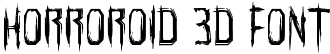 Horroroid 3D Font