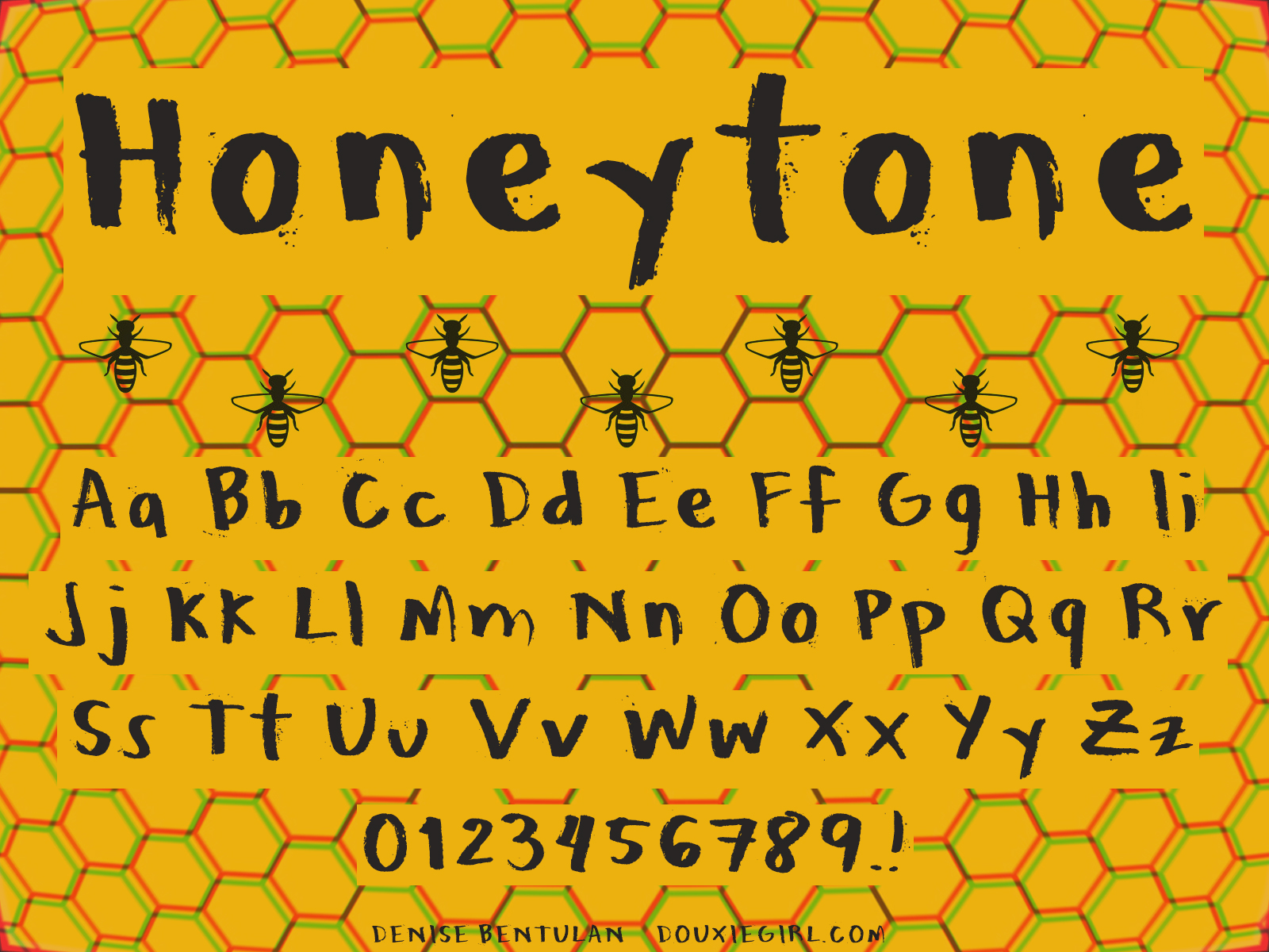 Honeytone Hollow Font
