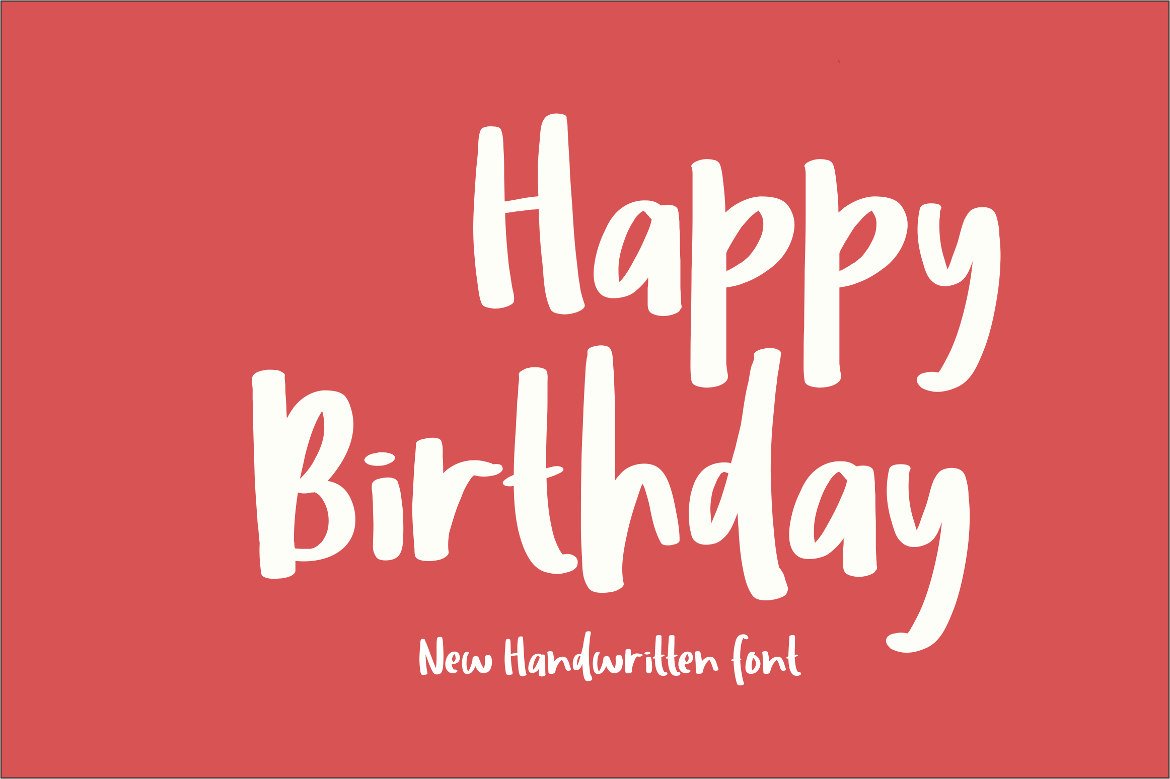 Happy birthday Windows font - free for Personal