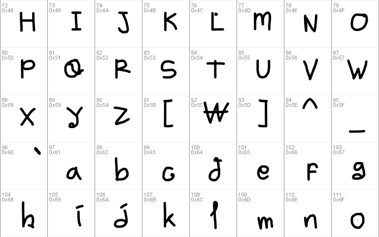 handy font 12 by OUBYC