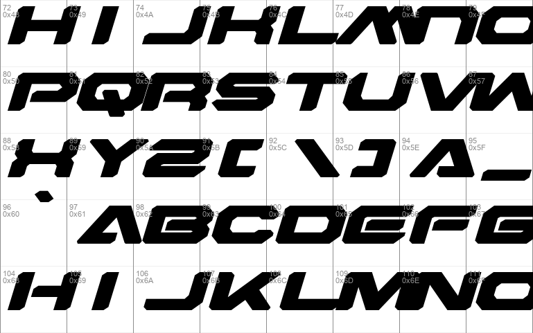 Hyper Viper Expanded Italic
