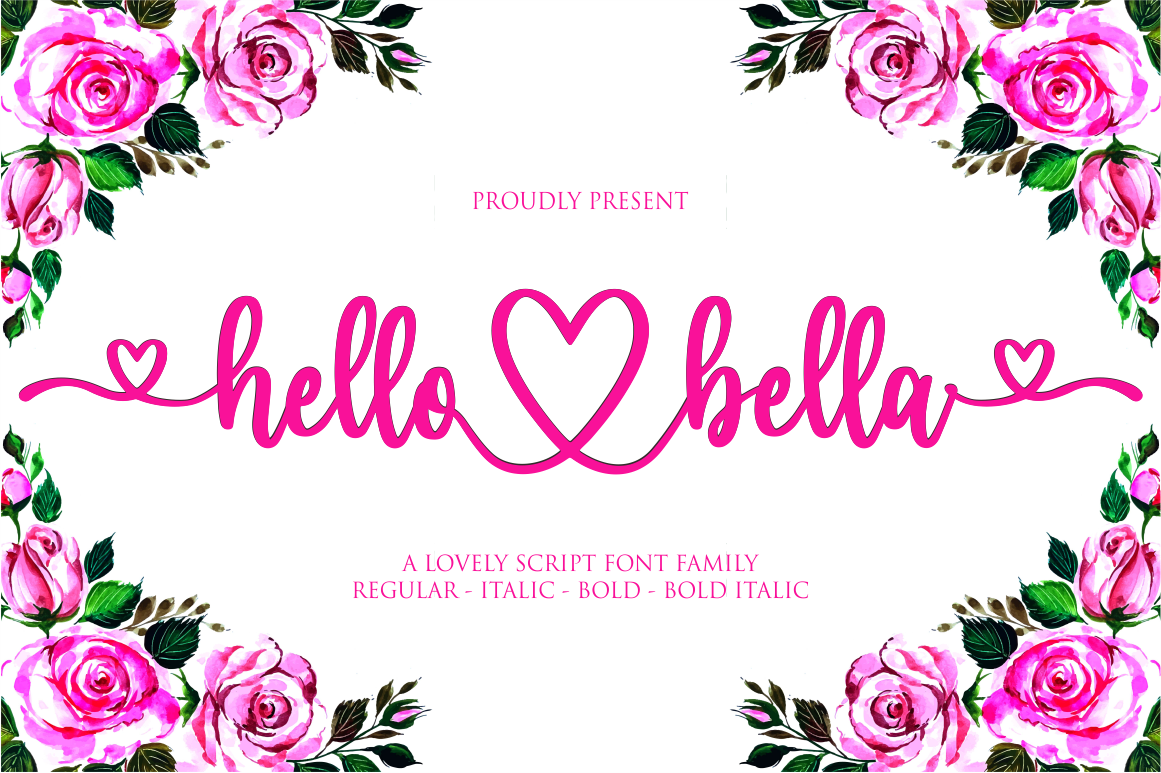hello bella bold italic