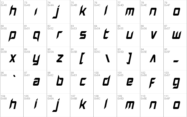 Hollow Point Condensed Italic