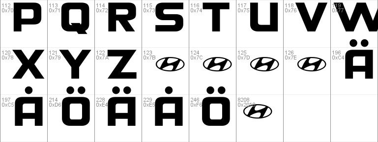Hyundai Normal Font