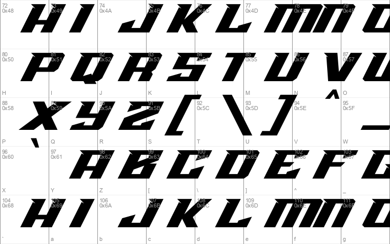 Hard Race Windows font - free for Personal